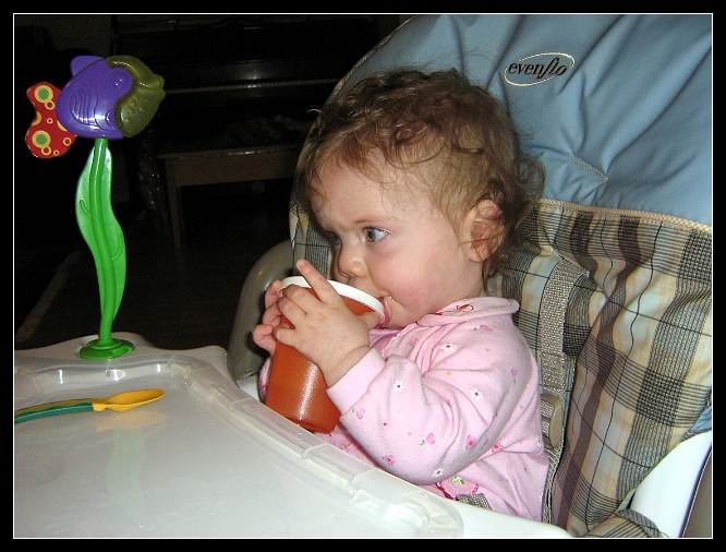 Must tilt cup!